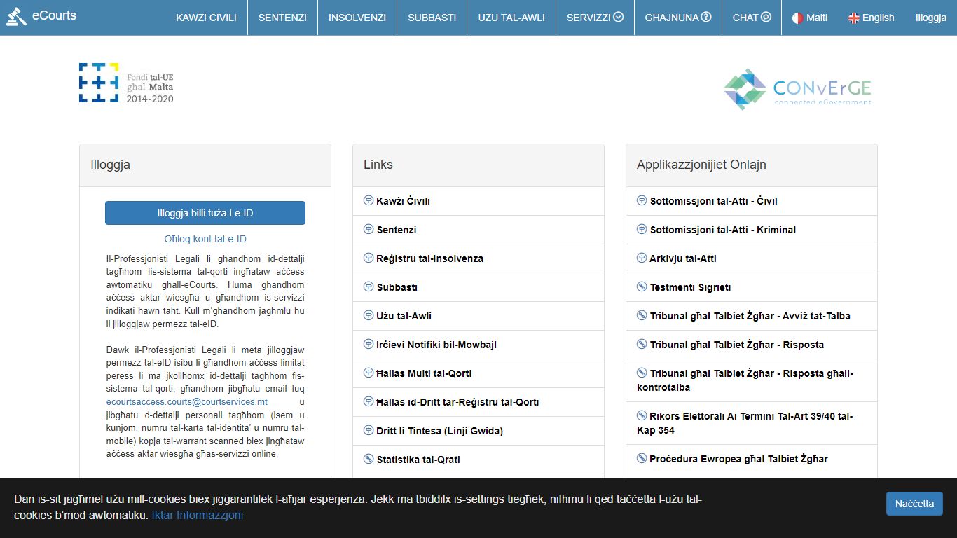 Sign In - eCourts.gov.mt